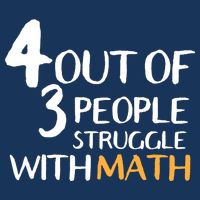 4 Out Of 3 People Struggle With Math Funny Drawstring Bag