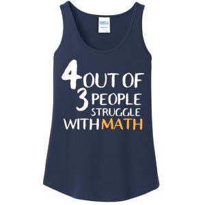 4 Out Of 3 People Struggle With Math Funny Ladies Essential Tank