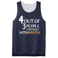 4 Out Of 3 People Struggle With Math Funny Mesh Reversible Basketball Jersey Tank