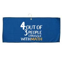 4 Out Of 3 People Struggle With Math Funny Large Microfiber Waffle Golf Towel