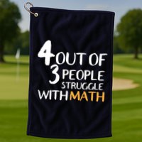 4 Out Of 3 People Struggle With Math Funny Golf Towel