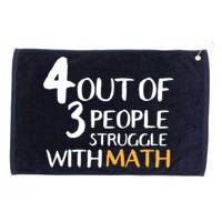 4 Out Of 3 People Struggle With Math Funny Grommeted Golf Towel