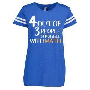 4 Out Of 3 People Struggle With Math Funny Enza Ladies Jersey Football T-Shirt