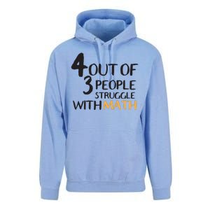 4 Out Of 3 People Struggle With Math Funny Unisex Surf Hoodie