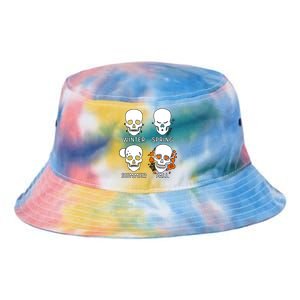 4 Seasons Skeleton Winter Summer Fall Spring Tie Dye Newport Bucket Hat