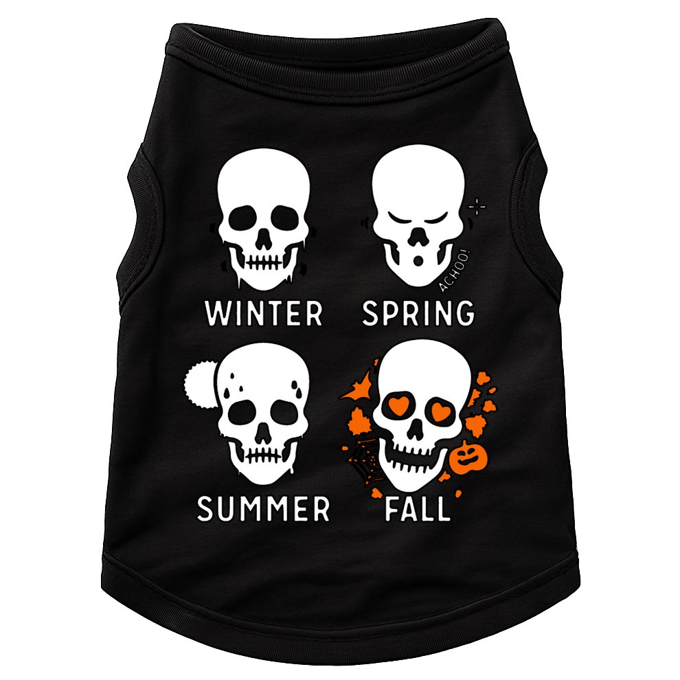 4 Seasons Skeleton Winter Summer Fall Spring Doggie Tank