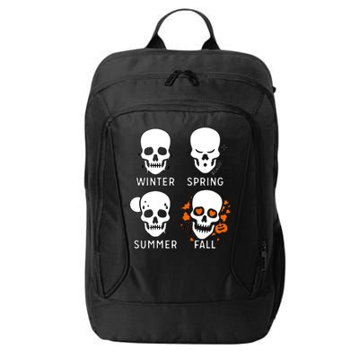 4 Seasons Skeleton Winter Summer Fall Spring City Backpack