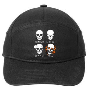 4 Seasons Skeleton Winter Summer Fall Spring 7-Panel Snapback Hat