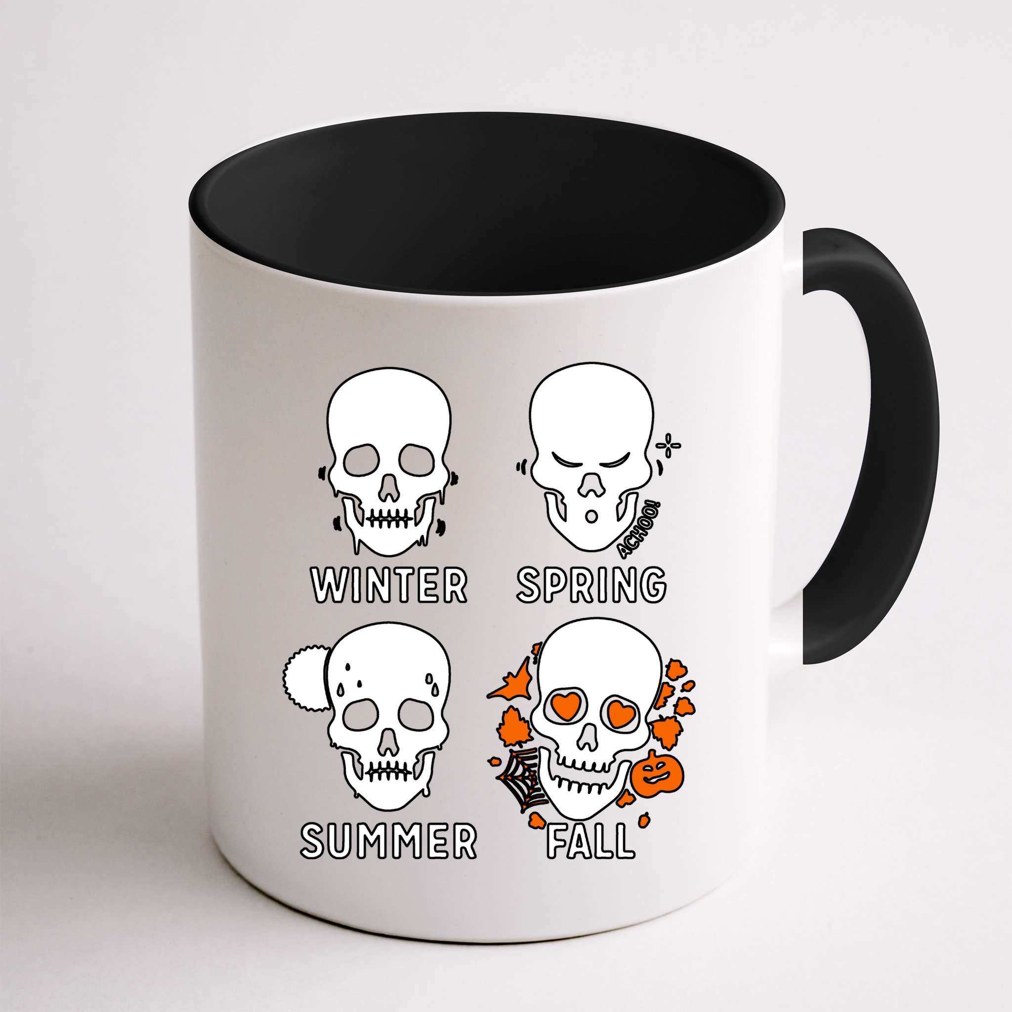 4 Seasons Skeleton Winter Summer Fall Spring Mug