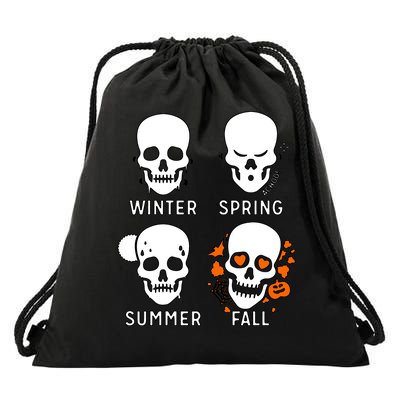 4 Seasons Skeleton Winter Summer Fall Spring Drawstring Bag