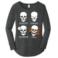 4 Seasons Skeleton Winter Summer Fall Spring Women's Perfect Tri Tunic Long Sleeve Shirt