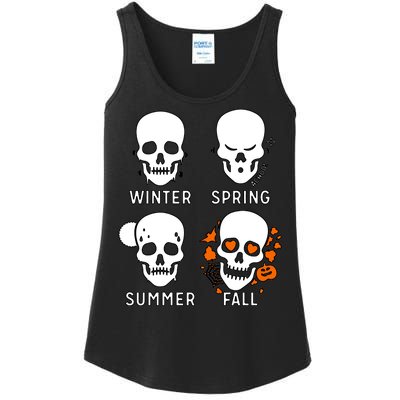 4 Seasons Skeleton Winter Summer Fall Spring Ladies Essential Tank