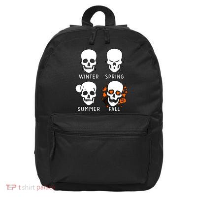 4 Seasons Skeleton Winter Summer Fall Spring 16 in Basic Backpack