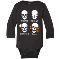 4 Seasons Skeleton Winter Summer Fall Spring Baby Long Sleeve Bodysuit