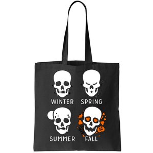 4 Seasons Skeleton Winter Summer Fall Spring Tote Bag