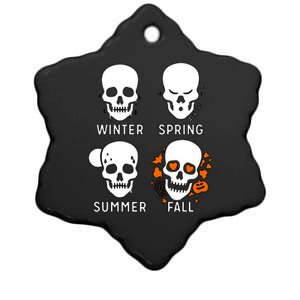 4 Seasons Skeleton Winter Summer Fall Spring Ceramic Star Ornament