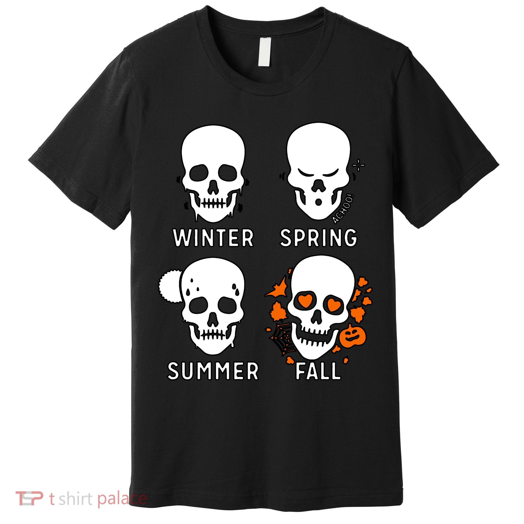 4 Seasons Skeleton Winter Summer Fall Spring Premium T-Shirt