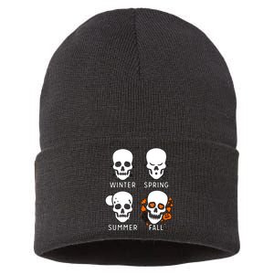 4 Seasons Skeleton Winter Summer Fall Spring Sustainable Knit Beanie