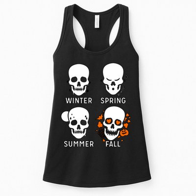 4 Seasons Skeleton Winter Summer Fall Spring Womens Tank Top