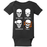 4 Seasons Skeleton Winter Summer Fall Spring Baby Bodysuit