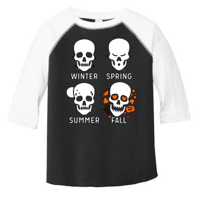 4 Seasons Skeleton Winter Summer Fall Spring Toddler Fine Jersey T-Shirt