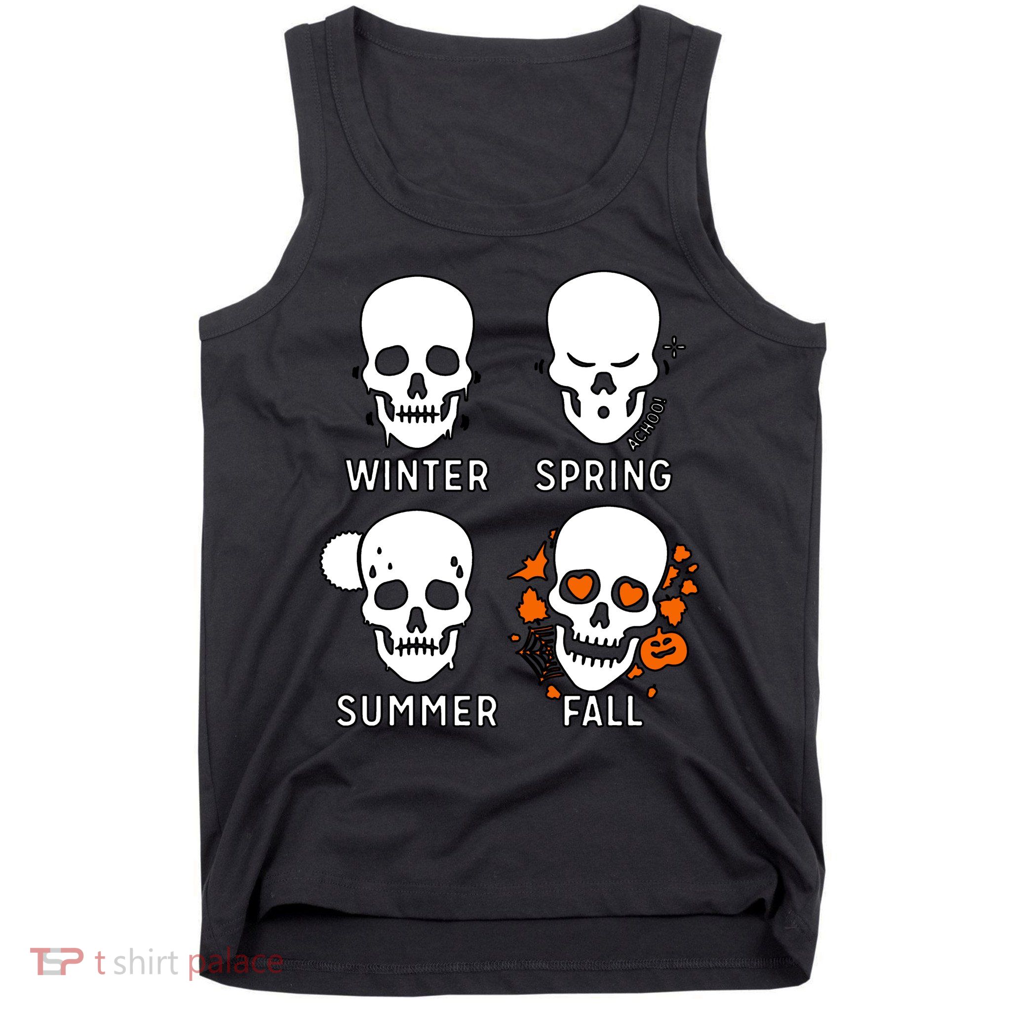 4 Seasons Skeleton Winter Summer Fall Spring Tank Top
