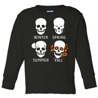 4 Seasons Skeleton Winter Summer Fall Spring Toddler Long Sleeve Shirt