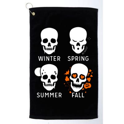 4 Seasons Skeleton Winter Summer Fall Spring Golf Towel