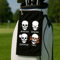 4 Seasons Skeleton Winter Summer Fall Spring Golf Towel