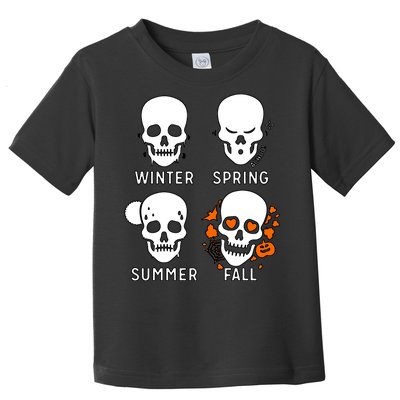 4 Seasons Skeleton Winter Summer Fall Spring Toddler T-Shirt