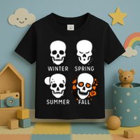 4 Seasons Skeleton Winter Summer Fall Spring Toddler T-Shirt