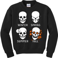 4 Seasons Skeleton Winter Summer Fall Spring Kids Sweatshirt