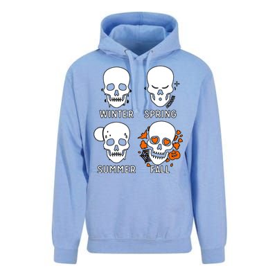 4 Seasons Skeleton Winter Summer Fall Spring Unisex Surf Hoodie