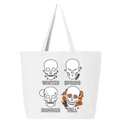 4 Seasons Skeleton Winter Summer Fall Spring 25L Jumbo Tote