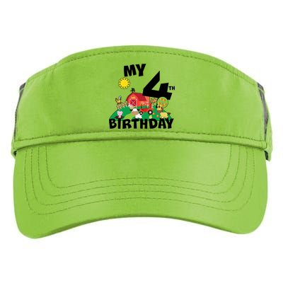 4 Year Old Farm My 4th Birthday Adult Drive Performance Visor