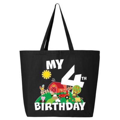 4 Year Old Farm My 4th Birthday 25L Jumbo Tote