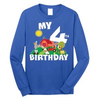 4 Year Old Farm My 4th Birthday Long Sleeve Shirt