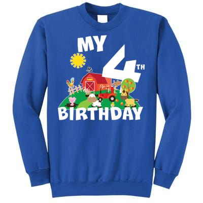 4 Year Old Farm My 4th Birthday Sweatshirt