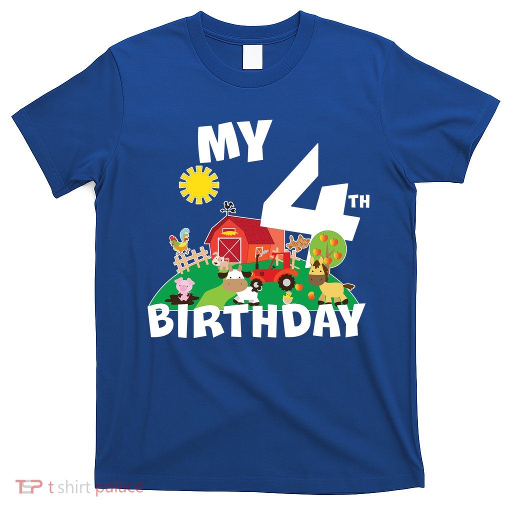 4 Year Old Farm My 4th Birthday T-Shirt