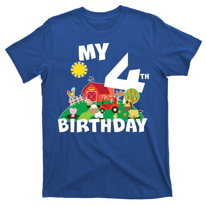 4 Year Old Farm My 4th Birthday T-Shirt