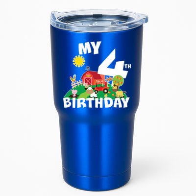 4 Year Old Farm My 4th Birthday Tumbler