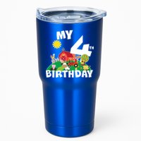 4 Year Old Farm My 4th Birthday Tumbler