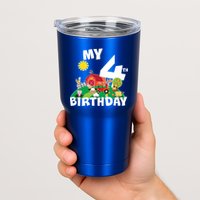 4 Year Old Farm My 4th Birthday Tumbler