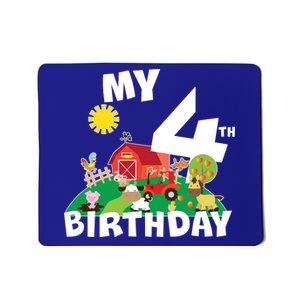 4 Year Old Farm My 4th Birthday Mousepad