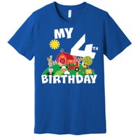 4 Year Old Farm My 4th Birthday Premium T-Shirt