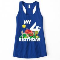 4 Year Old Farm My 4th Birthday Womens Tank Top