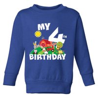 4 Year Old Farm My 4th Birthday Toddler Sweatshirt