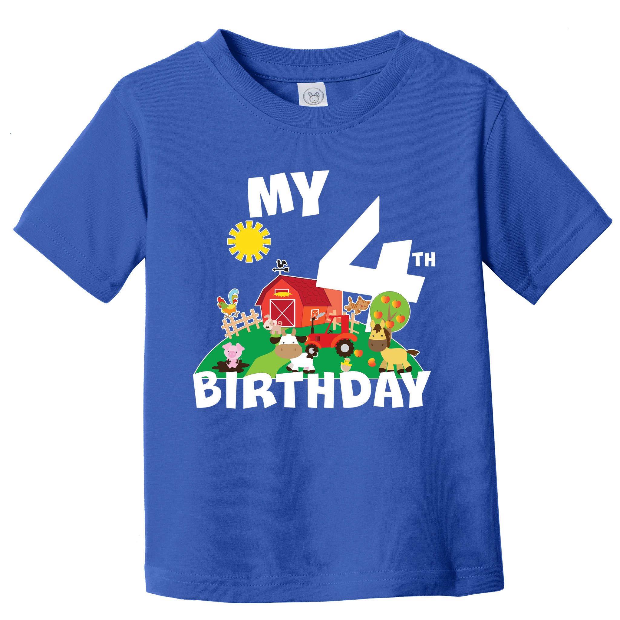 4 Year Old Farm My 4th Birthday Toddler T-Shirt