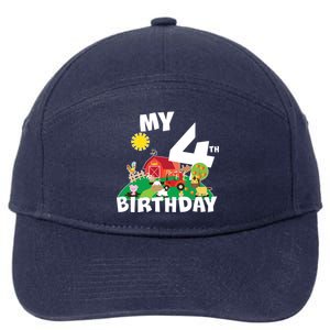 4 Year Old Farm My 4th Birthday 7-Panel Snapback Hat