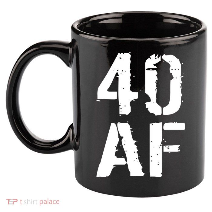 40 AF 40th Birthday 11oz C Handle Ceramic Mug